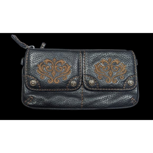 Brighton Handbags - Vintage Brighton Embroidered Leather Wallet